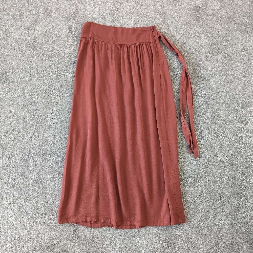 allDAY Fashion Tie Waist Maxi Skirt, Rust, EUR 36/UK 6